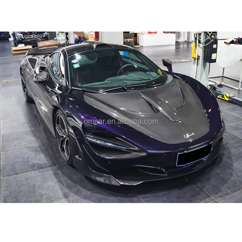 أجزاء تجديد السيارة لـ Mclaren 720S N Style غطاء محرك من ألياف الكربون الجافة غطاء محرك السيارة غطاء محرك السيارة لـ McLaren 720S