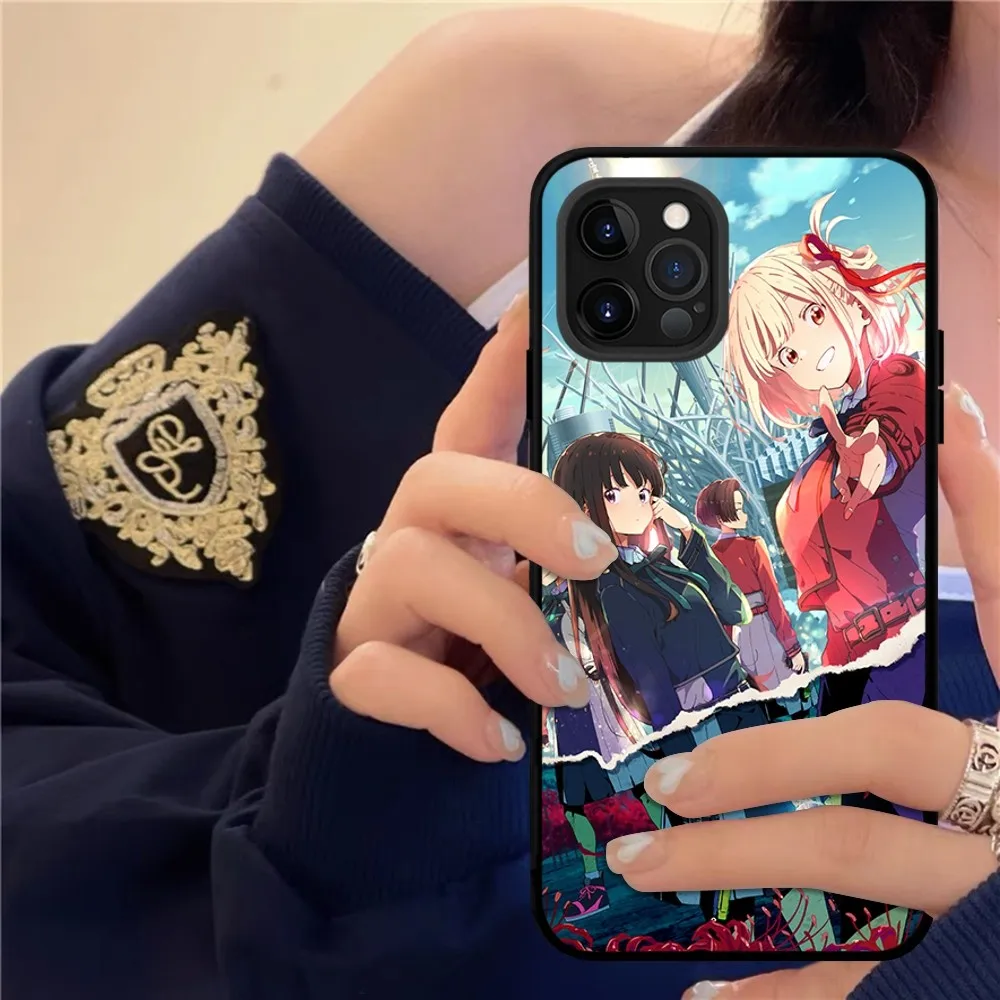 Lycoris Recoil Chisato Nishikigi Phone Case Silicone Soft for iphone 15 14 13 12 11 Pro Mini XS MAX 8 7 6 Plus X XS XR Cover