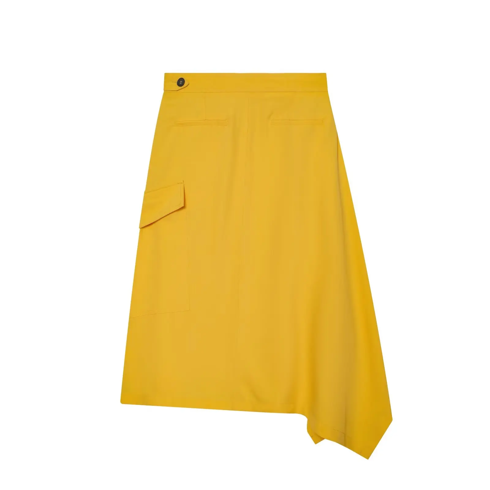 KONDALA Chic Vintage Asymmetric Casual Summer Women Long Skirts Fashion 2026 Modern Midi Yellow Y2K Pleated Beach Female Skirts