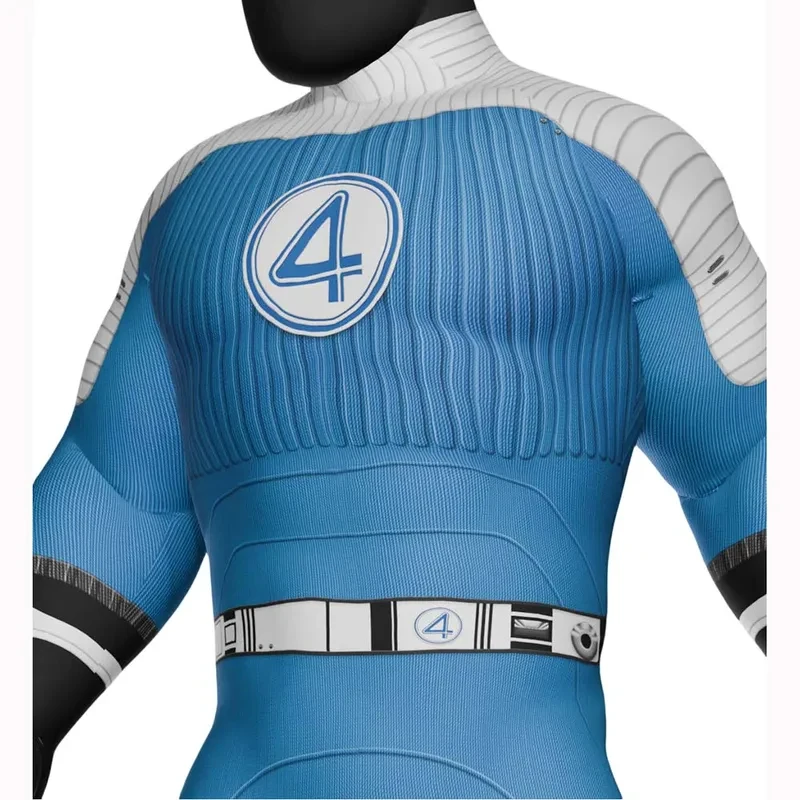 

❤2026❤ Halloween Adult Fantastic Four Reed Richards Cosplay Costumes Rival Invisible Man Superhero Zentai Bodysuit Party Jumpsu❤
