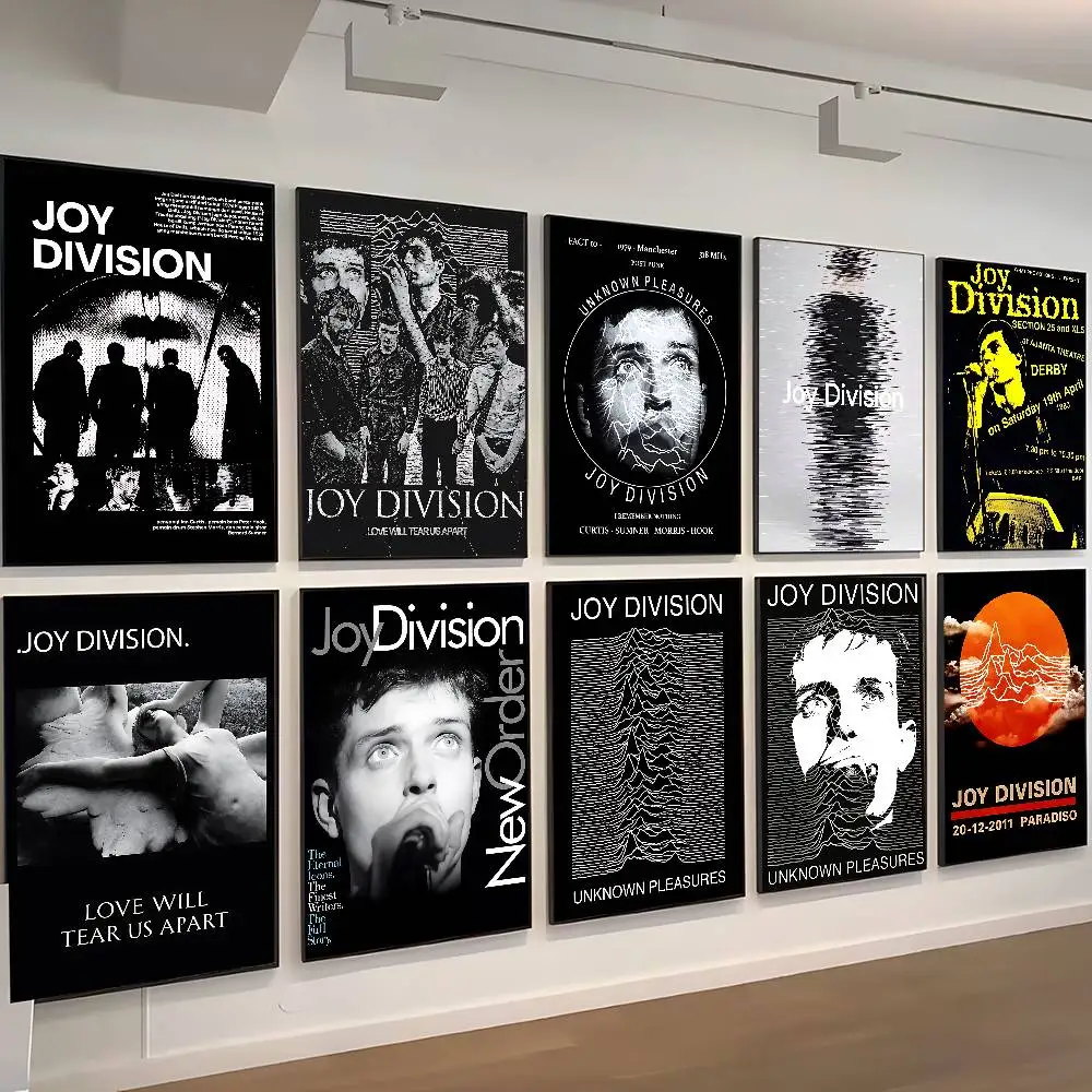 Punk Band J-Joy D-Division DIY Sticky Poster Whitepaper Prints Posters Artwork Vintage Decorative Painting