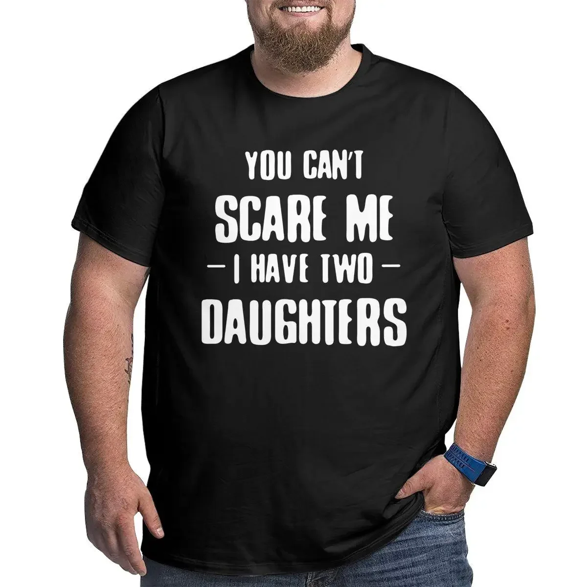 

Мужская футболка с надписью «You't Scare Me», модель 4XL, 5XL, 6XL