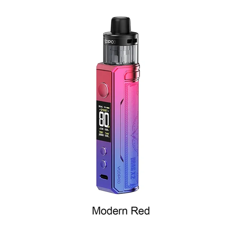 الأصلي VOOPOO Drag X2 Kit 80W Vape 18650 بطارية 5ML PnP X Pod Cartridge PnP X Coil DTL مبخر السجائر الإلكترونية