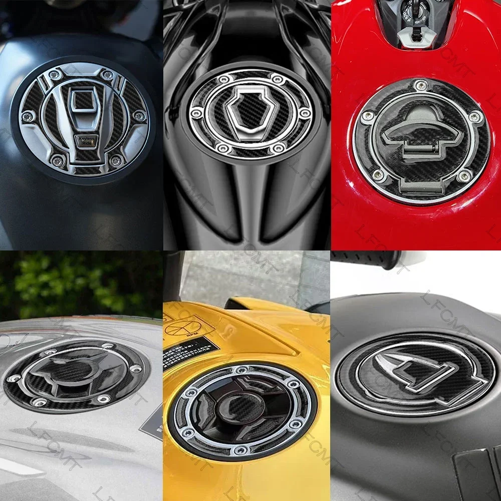Motorcycle Fuel Gas Oil Cap Decals Tank Pad Protector Sticker For Kawasaki Yamaha Suzuki Honda BMW KTM DUCATI Triumph Aprilia