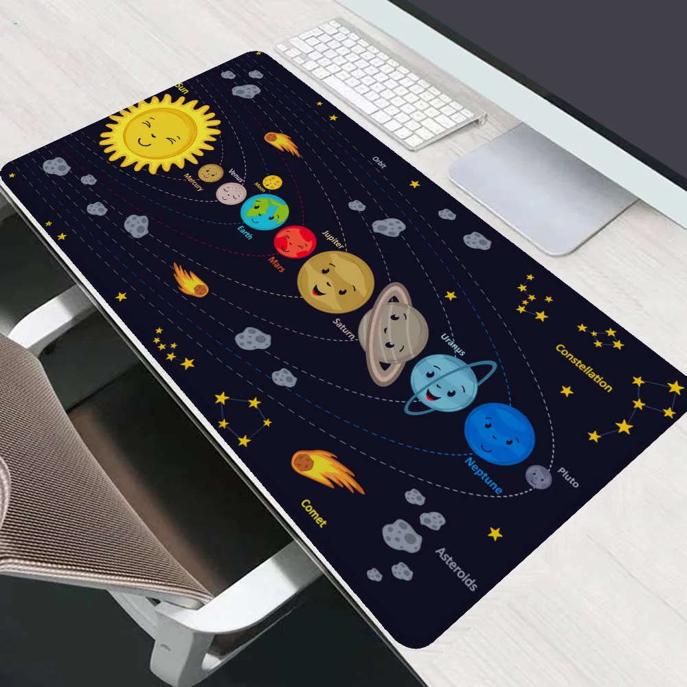 Solar System Planets Mousepad Gamer 900x400 Mause Pad Gaming Setup Accessories Computer Mat Mouse Mats Desktops Keyboard Desk Pc