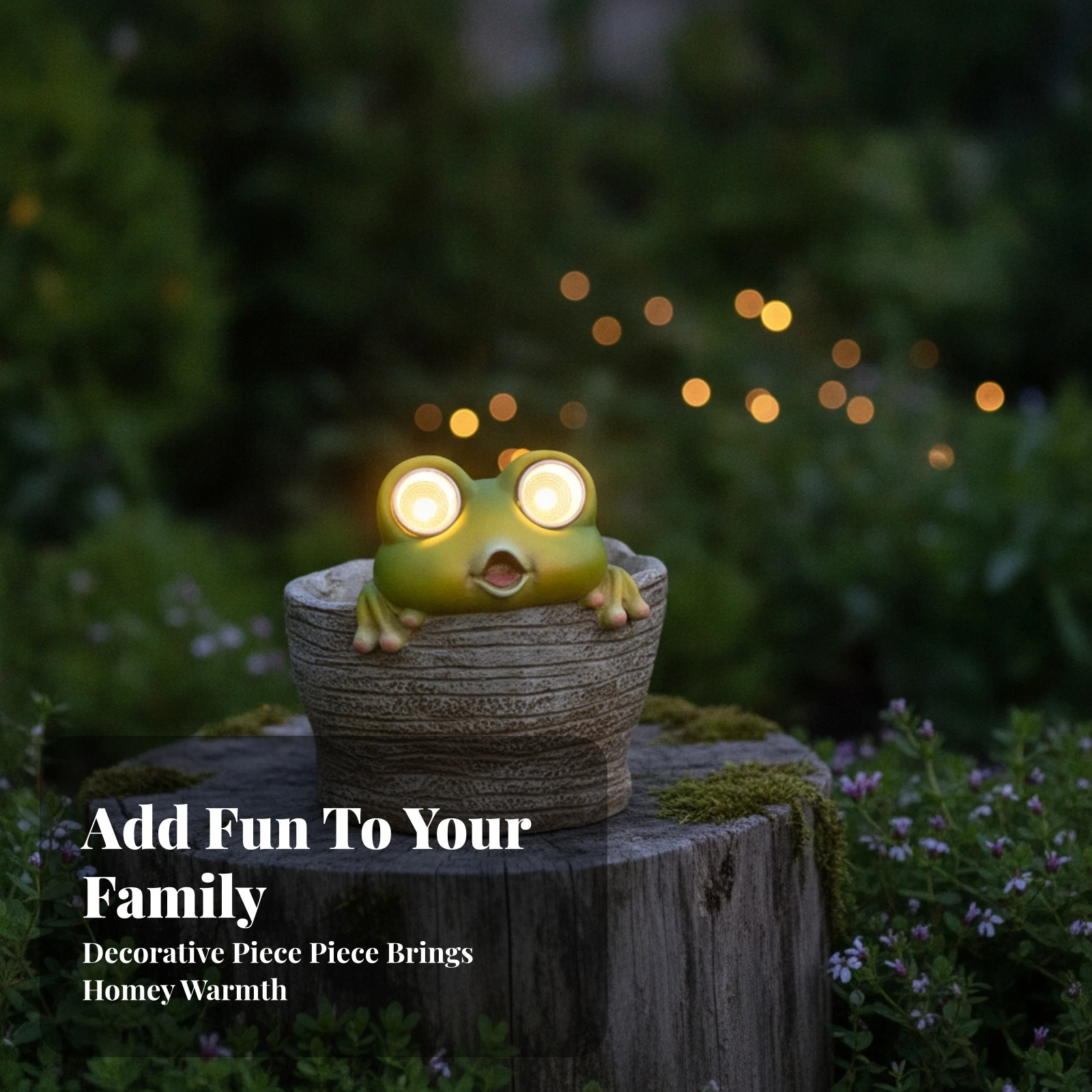 Solar Light Frog Planter Decorative Resin Frog Planter Ornament for Patio