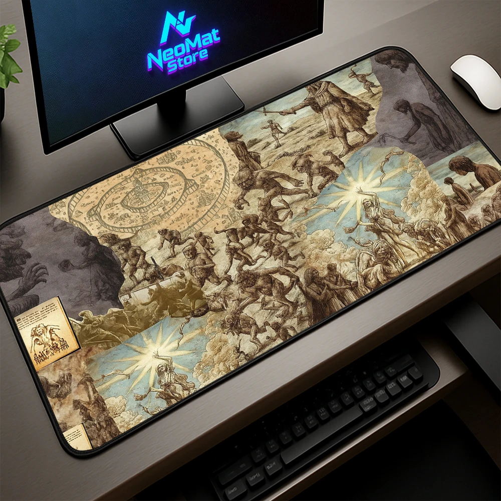 

Attack on Titan Deskmat 1000x500 Non Slip Mouse Pad Large Stitched Edge Gaming Room Home Office Desktop Accessories for Gamer