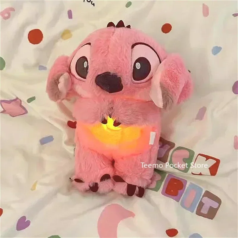 Stitch Disney Soothing Doll Can Breathe Kawaii Cartoon Character Stitch Room Decoration Accessories Baby Companion Toy