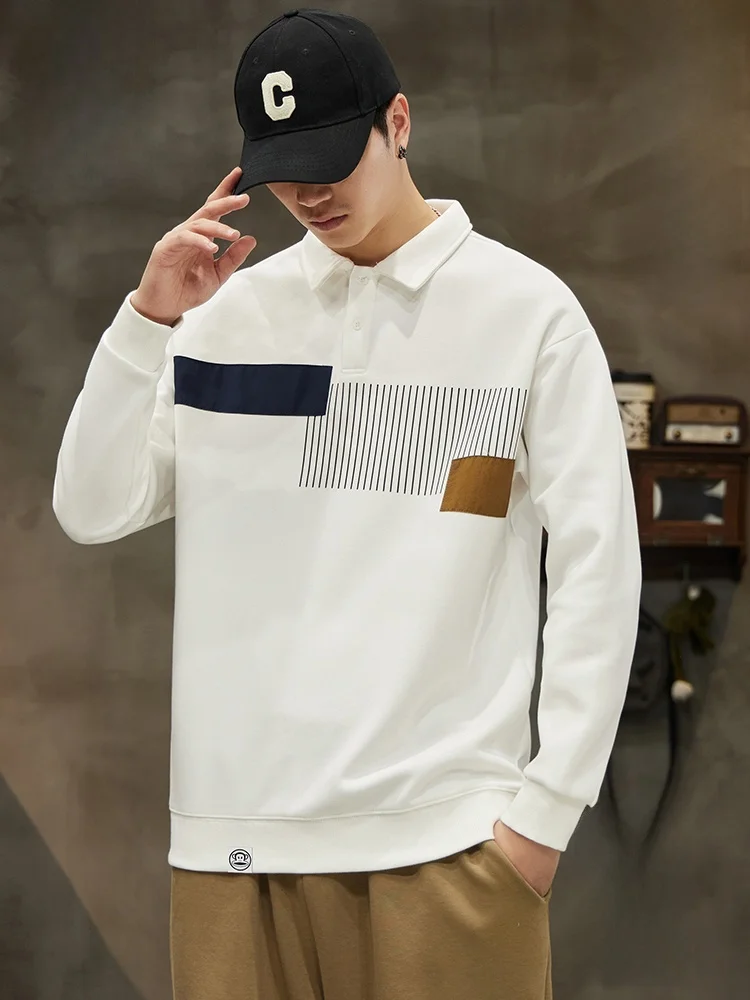 

Мужская толстовка Paul Frank с длинным рукавом, повседневная куртка с отложным воротником, осенняя утепленная модель из смесового хлопка и полиэстера, молодежная мода