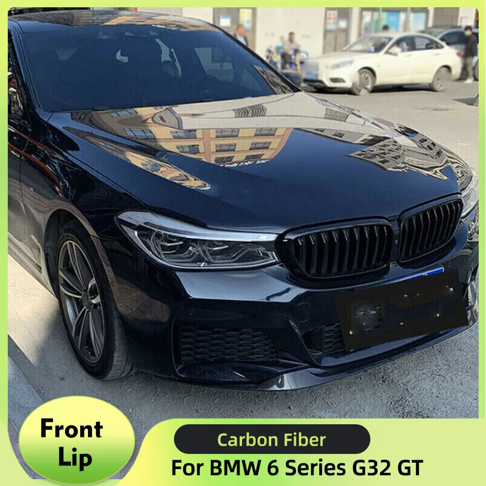

Car Carbon Fiber Front Bumper Lip Spoiler for BMW 6 Series G32 GT M-Sport 2017-2020 Racing Front Lip Chin Protector Apron Guard