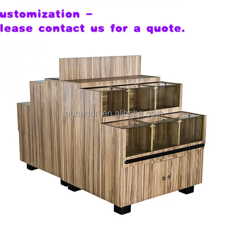 custom.Dry Goods Display Stand Bulk Square Island Cabinet with Iron Gondola Shelf Dried Fruit Metal Grocery Shelves