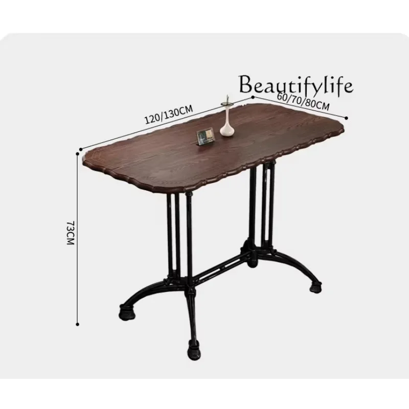 X Wood Table And Chair Combination Commercial Dining Table Western Restaurant Chair Dessert Cake Shop American Long Table
