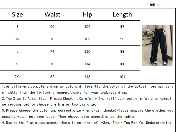 Weibliche Retro Y2K Lose Baggy Hosen Mode Frauen Hohe Taille Jogger Hip Hop Breite Bein Hose Casual Sweatpant Streetwear Hosen – Detail 2