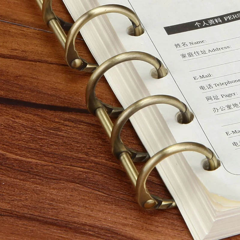 2 Stück Ringbinder-Clips, abnehmbare Schnalle, lose Blätter, 3 Ringe, Metall-Bindungsclips, Büro- und Schulbedarf – Detail 8