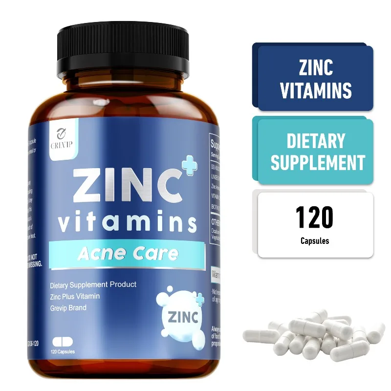 Zinc Capsules - Improves Mood, Promotes Cell Growth, Supports Bone, Muscle and Nervous System Health,Antioxidant,Boosts Immunity