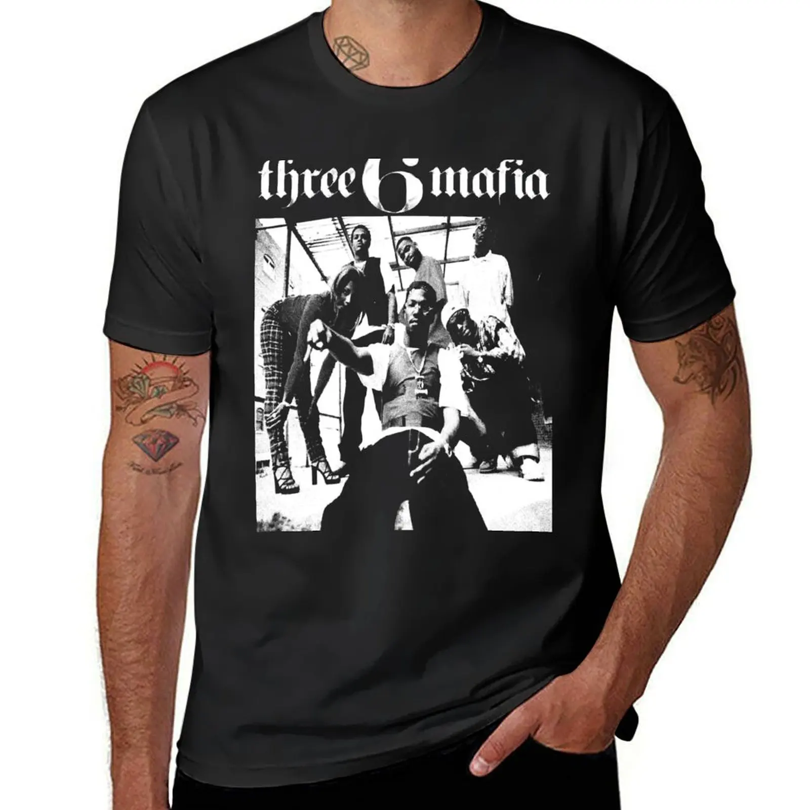 

Three six mafia T-Shirt shirts graphic tees customizeds hippie clothes cute tops mens graphic t-shirts