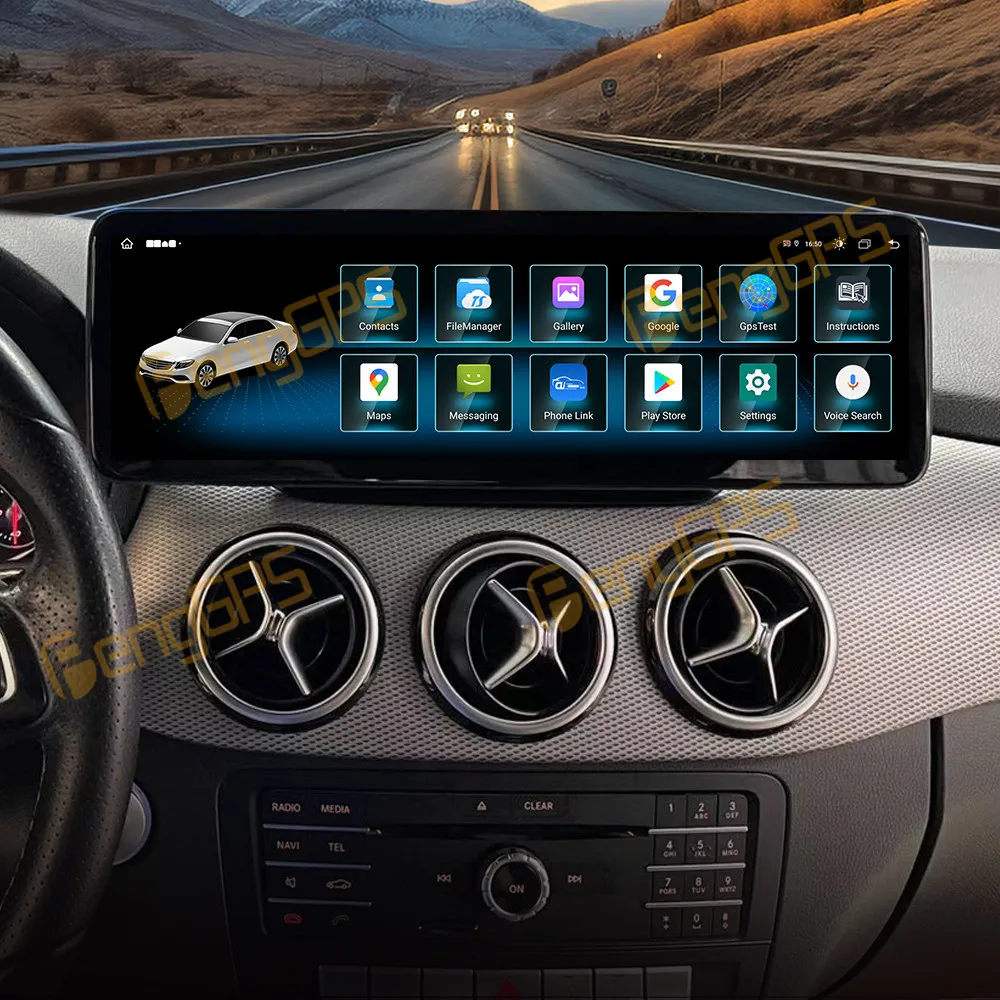 14.9 Inch Android 14 CarPlay Car Radio For Mercedes-Benz B-Class CLA 2015-2018 Touch Screen Multimedia Player GPS Navigation