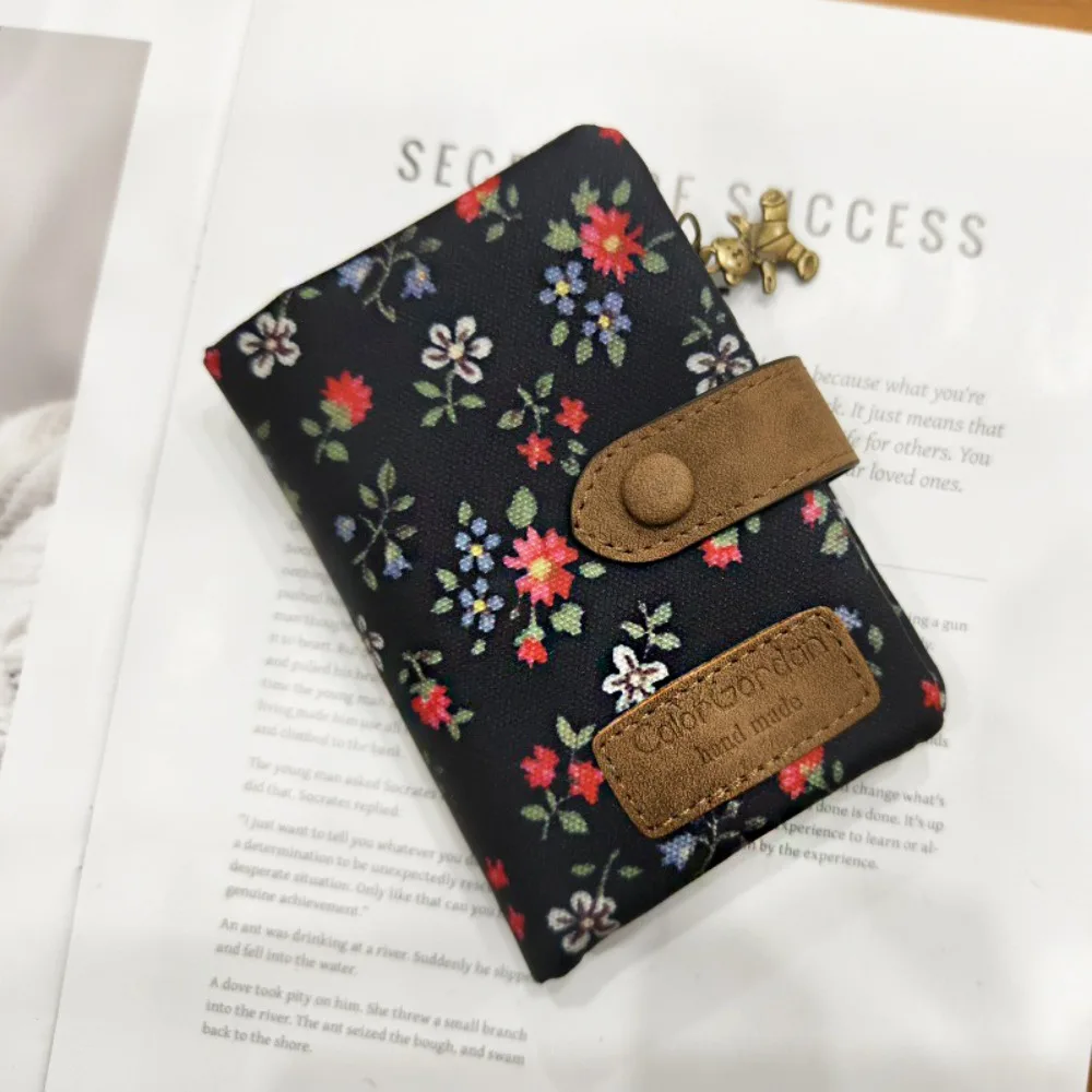

Fashion Design Korean Style Canvas Wallet Elephant Animals Printed Card Bag Card Holder Purse Coin Pouch Card Storage Bag
