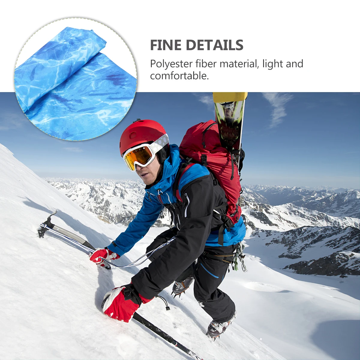 

1pc Sun-Protection Face Mask Blue Polyester Uv Protection Neck Cover Breathable Dust-Proof Outdoor Sports Cycling Face Guard