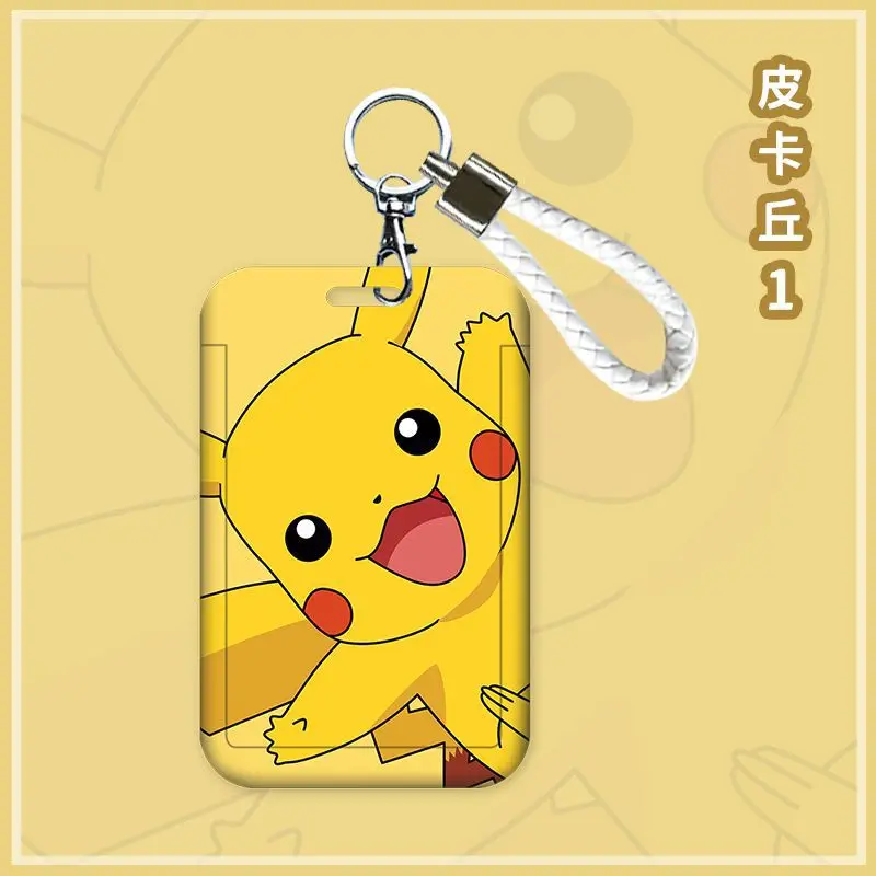 Pokemon Anime Pikachu Card Holder Kawaii ID Card Bank Card Subway Bus Card Cartoon Student ID Boy Girl Work Badge Card Holder view 6