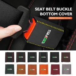 Car Seat Belt Base Buckle Protector Cover Accessories For Skoda Octavia 2 3 Rapid Kodiaq Karoq Fabia Kamiq Superb MK3