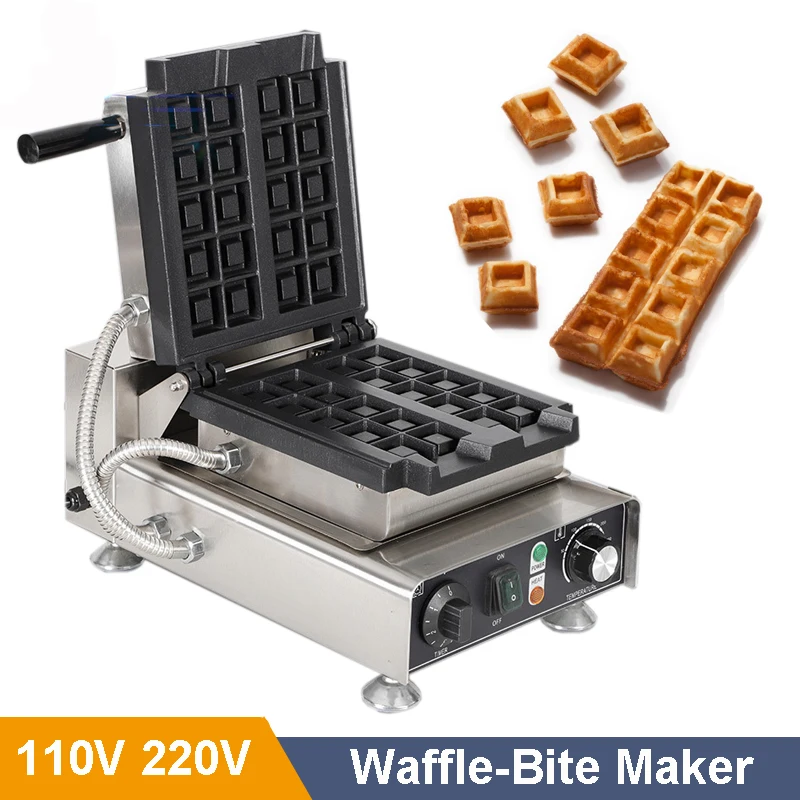 Grouting waffle Waffo-Biss Maker Waffle Cubes Waffo Bites Square Rotate Waffle Maker Machine Iron Plates Waffle Bite Maker