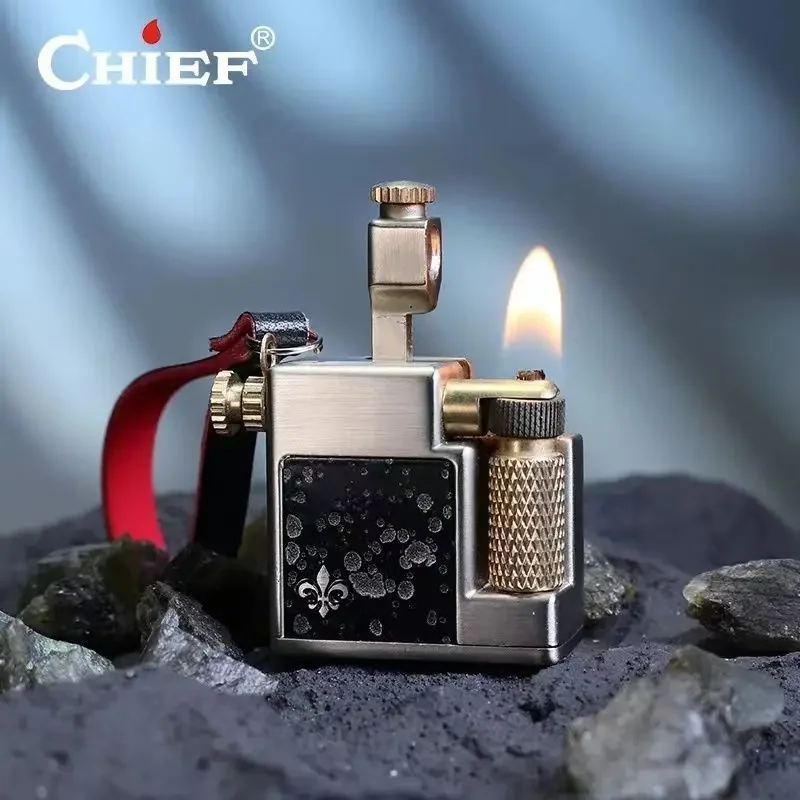 CHIEF Mini Arm Lifting Side Pulley Kerosene Lighter Outdoor Hanging Rope Portable High end Exquisite Igniter Smoking Men's Gifts - Image 4