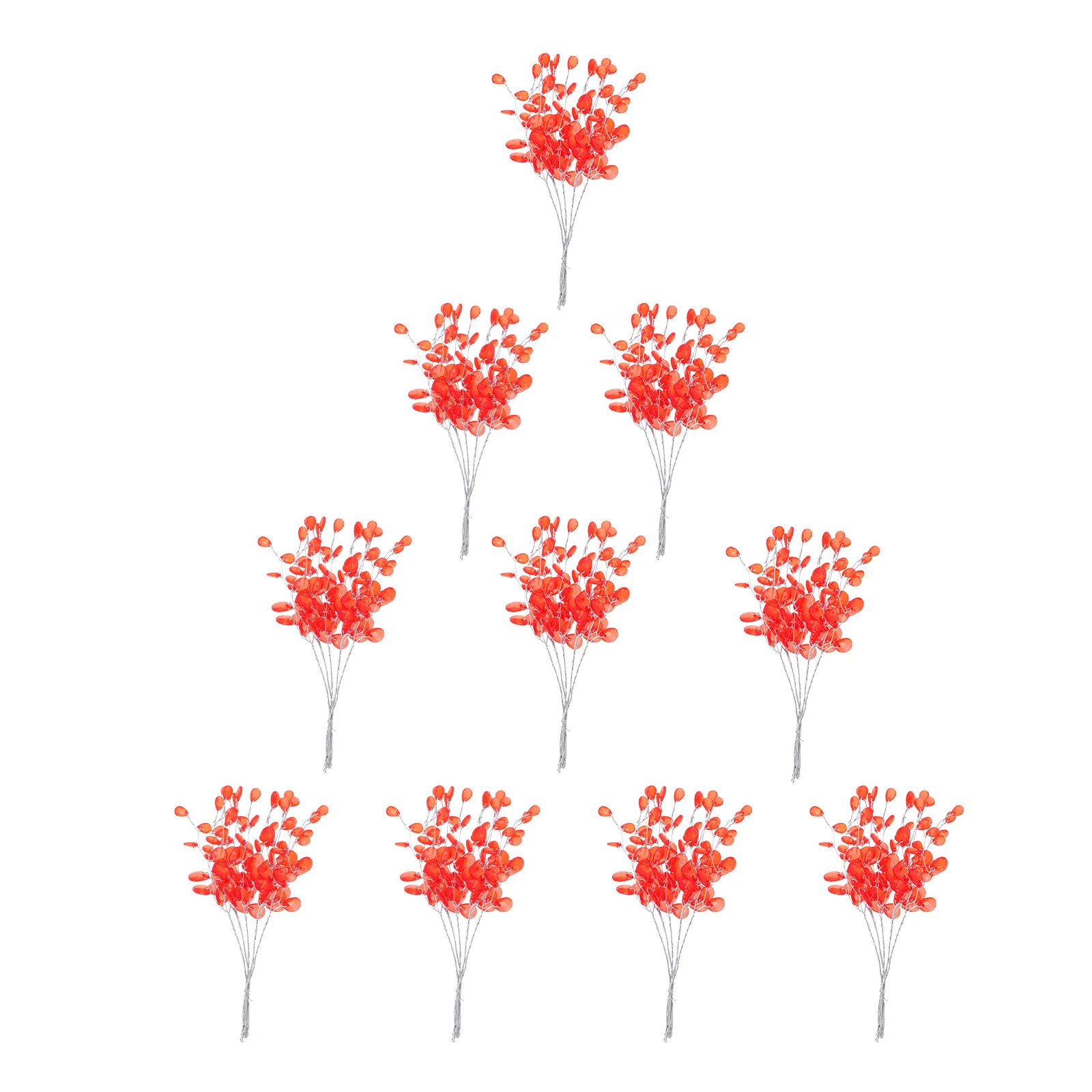 

50pcs Christmas Tree Branch Decor Fake Water Drop Simulated Diy Ornament Party Accessory Home Decoration Plastic Adorn For