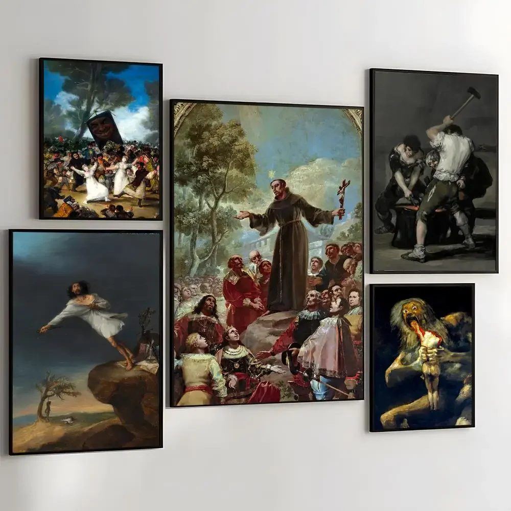 F-Francisco Goya Painting Painting Calligraphy Self Adhesive Wall Art Waterproof Print For Bedroom Hallway Home Decor