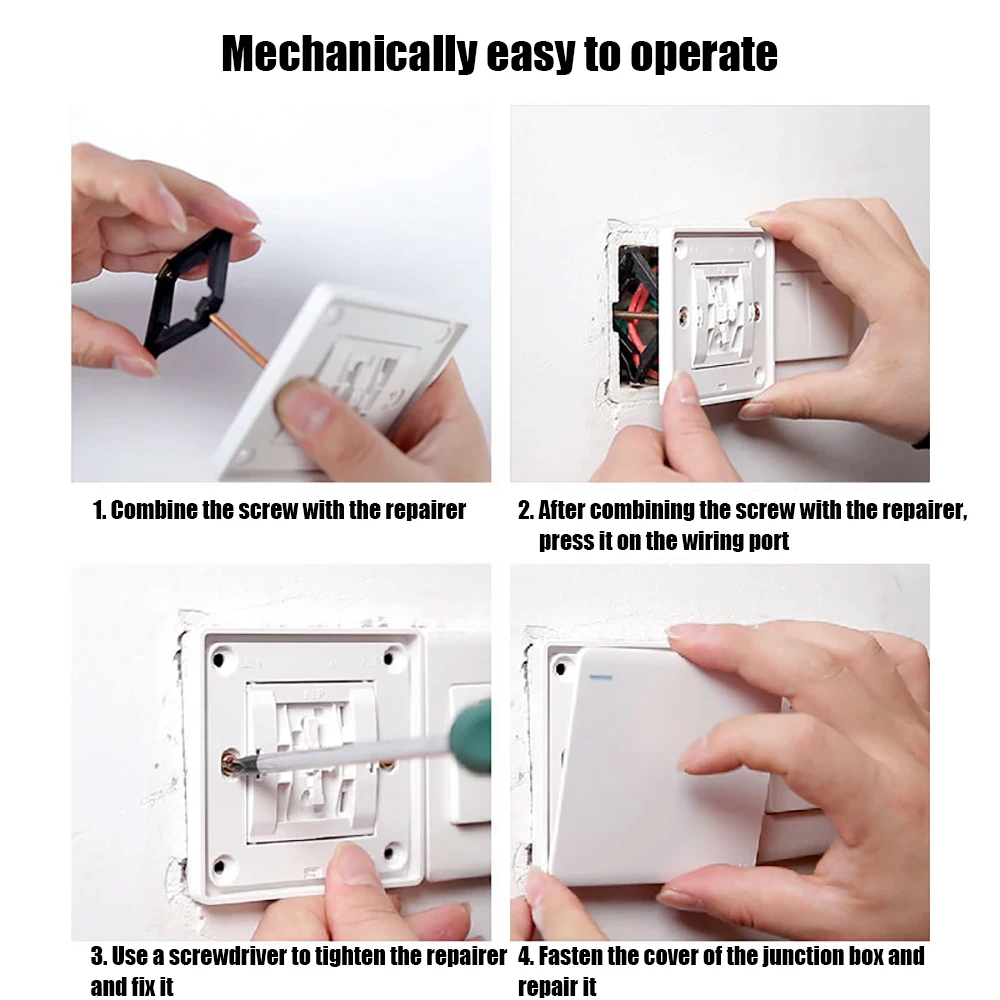 كاسيت إصلاح صندوق الظلام ، إصلاح المسمار التوصيل التبديل ، استبدال صناديق المقبس القديم ، ثابت جدار إصلاح صندوق ، دعم قضيب ، 86 مللي متر ، 10 قطعة