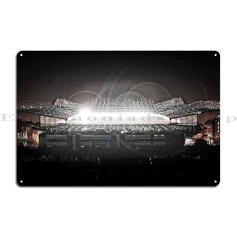 Old Trafford At Night Metal Plaque Poster Decoration Poster Designer Classic Vintage Tin Sign Poster