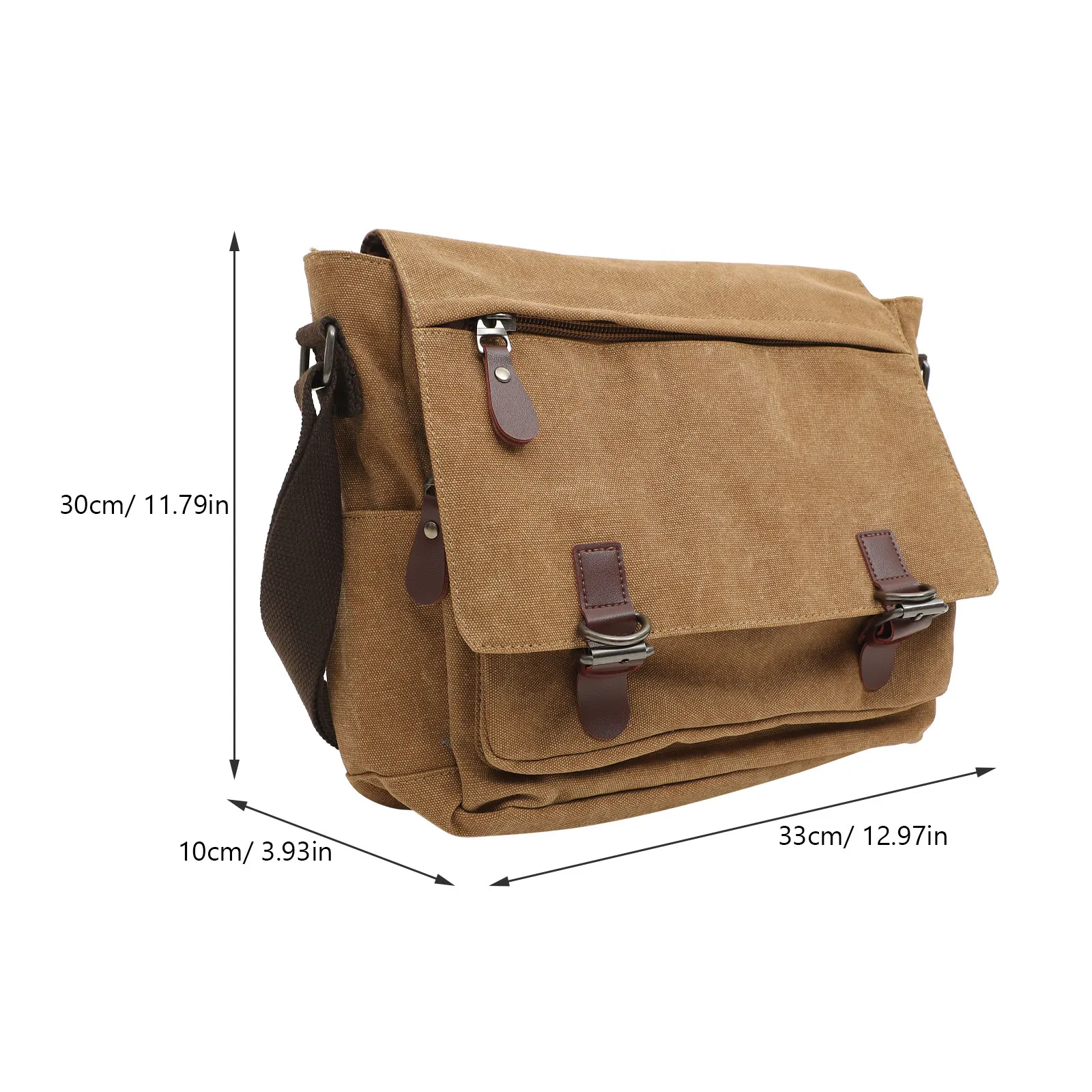 Large Capacity Messenger Bag Soft Canvas Lightweight Cross Body Purse for Men Casual School Handbag Student Tote