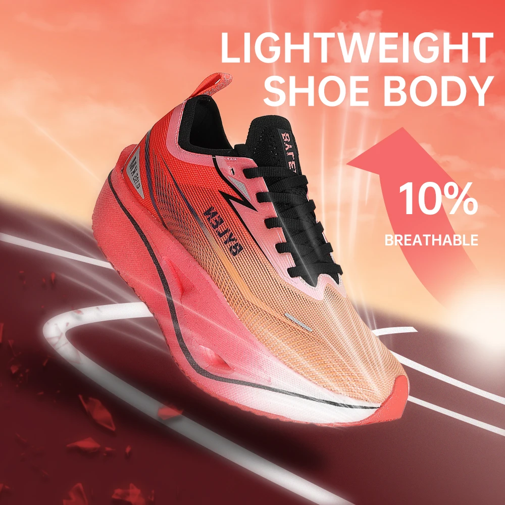 BYLEN High Quality Breathable Trail Running Shoes Men Women Full Palm Carbon Plate Marathon Sneakers Outdoor Sports Shoes