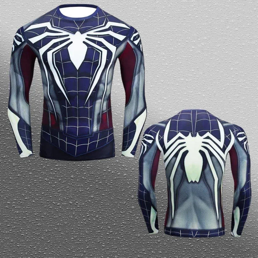 2026 شعبية خارقة كوس سلسلة أزياء رياضية اللياقة البدنية الملابس الربيع والخريف طويلة الأكمام تي شيرت الأسرة الملابس #1