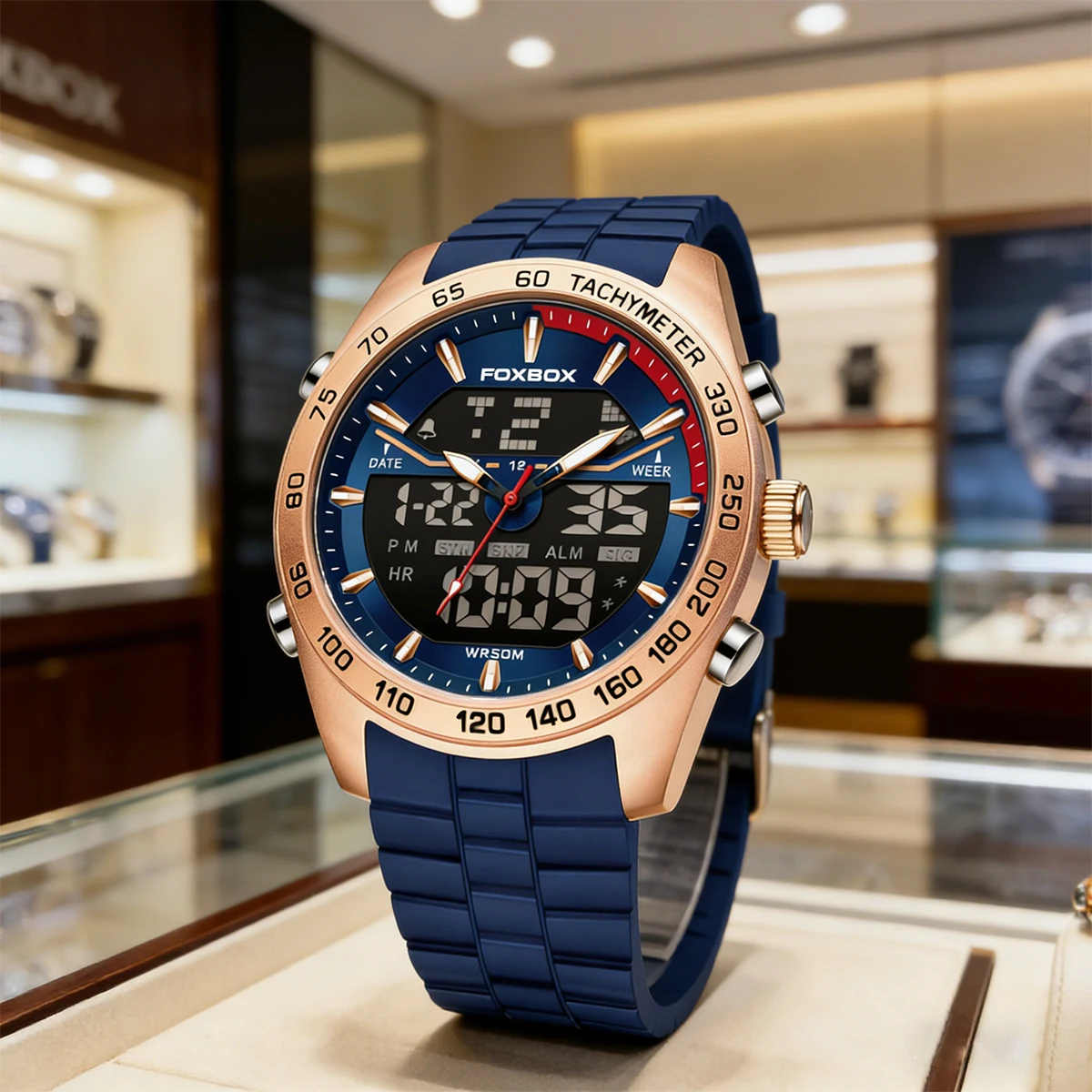 

FOXBOX Top Brand Luxury Business Electronic Digital Watch For Men Fashion Military Waterproof Men's Quartz Digital Wristwatches