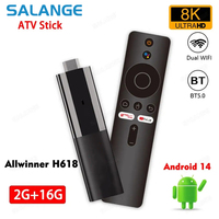 Salange TV Stick Android 14.0 P98 2G RAM 16G ROM BT 5.0 Smart TVStick 4K Media Player 2 USB 3.0 Ports HDMI 2.0 Compatible