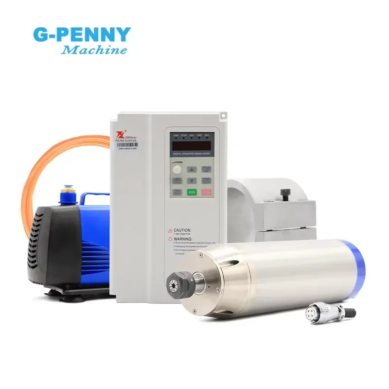 Customization 3.7KW ER20 Metal Working 220v/380v Ceramic Bearings with Fuling Inverter, Bracket, Water Pump, Spindle Motor