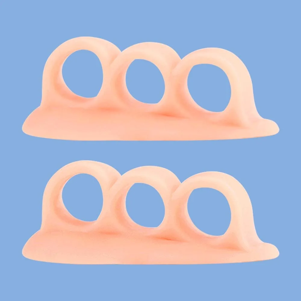 Three Pores Toe Separators Feet Valgus Corrector Foot Care Tools Toe Splitter SEBS Curved and Deformed Toes Toe Spacers Outdoor