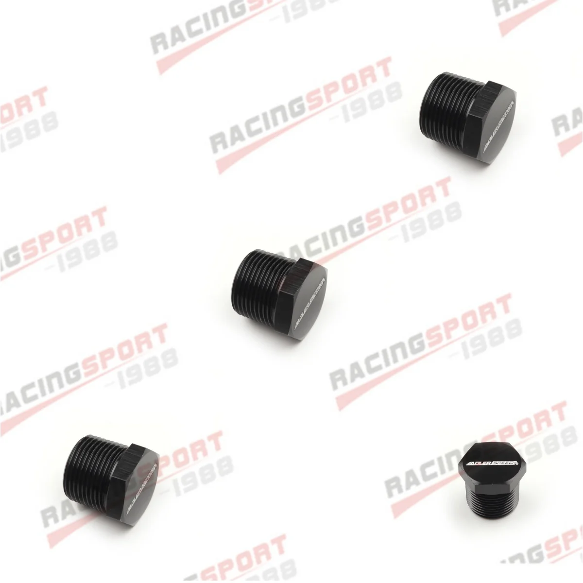 

Aluminum Blue/Black 1/8" 1/4'' 3/8" 1/2" 3/4" NPT Fitting Hex Head Plug Male Fuel Adapter