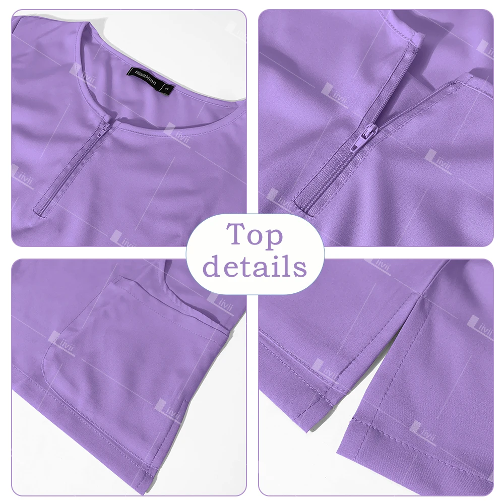 Medical Uniform Elastic Scrub Set Hospital Surgical Scrubs Tops Pants Nurse Nursing Workwear Doctors Clothes Medical Accessories