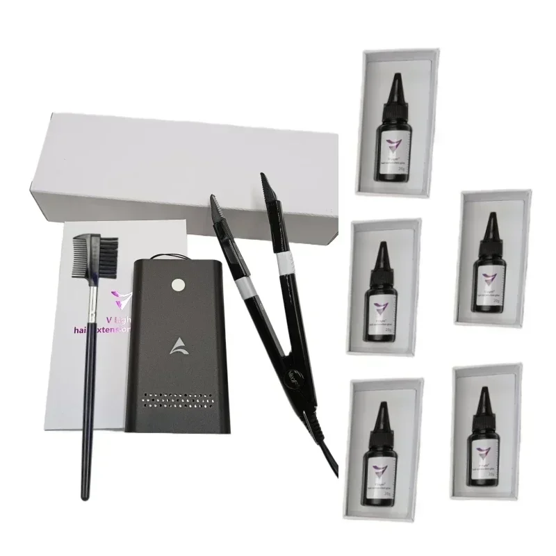 Strumenti popolari per l'estensione dei capelli V light in salone Estensione con finitura da 20 minuti Macchina per connettori per capelli ferma e senza traccia