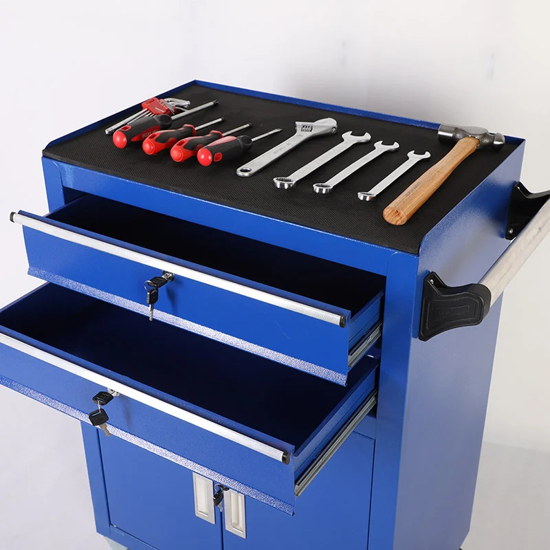 Customized Cold Rolled Sheet Toolbox Workshop Multi-functional Auto Repair Tool Cabinet Drawer Mobile Maintenance Cart Parts Box