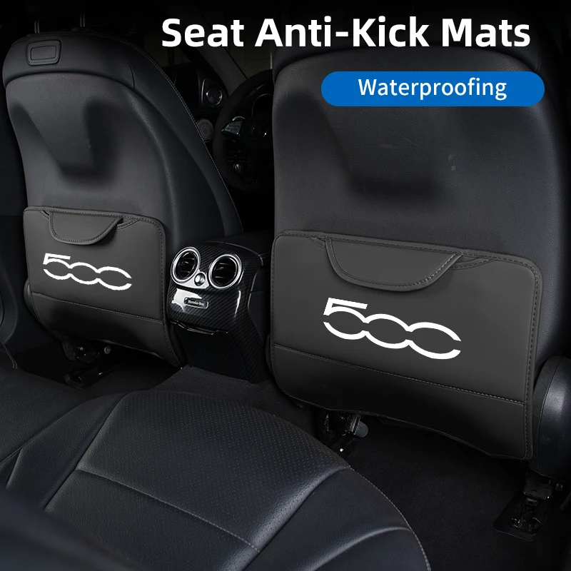 Car Seat Anti-Kick Pad Seatback Storage Protector Cover Accessories For FIAT 500 Grande Punto Tipo Stilo UNO Astra Bravo Panda F