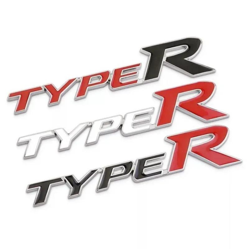 3D Metal Type S Logo Type R Emblem Letters Car Trunk Badge For Honda Accord Civic FK2 FN2 EP3 Type S R Sticker Accessories