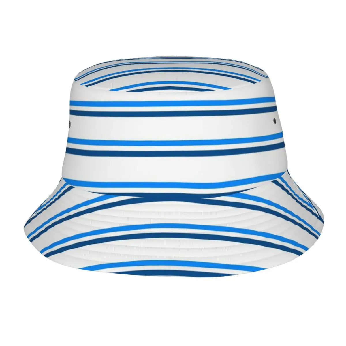 

Blue Stripes Bucket Hat For Unisex Fisherman Hats Vintage Vacation Caps Personality Street Style Graphic Sunscreen Hats