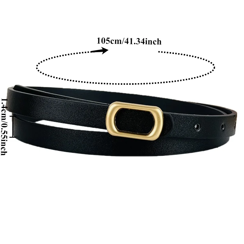 New Arrival Fashionable Retro Casual Women’s Slim Belt Korean Style Simple and Versatile Denim Belt with Smooth Buckle