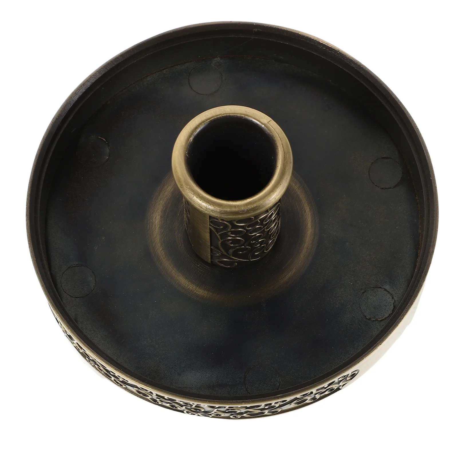 

Metal Moxa Stick Tray Zinc Alloy Round Stable Base Holder for Moxibustion Home Use Traditional Chinese Moxa Burner