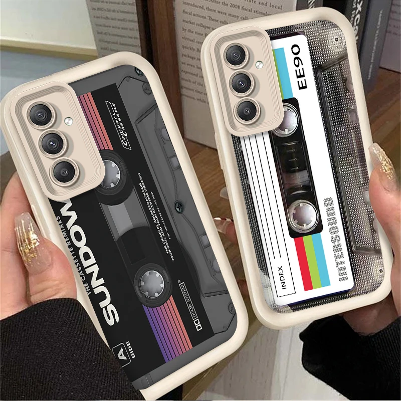 خمر الفن راديو الشريط الحال بالنسبة لسامسونج غالاكسي A54 A05S A05 A34 A24 A14 A53 A33 A23 A13 A52 A52S A32 A22 A12 A71 A51 A31 غطاء #1