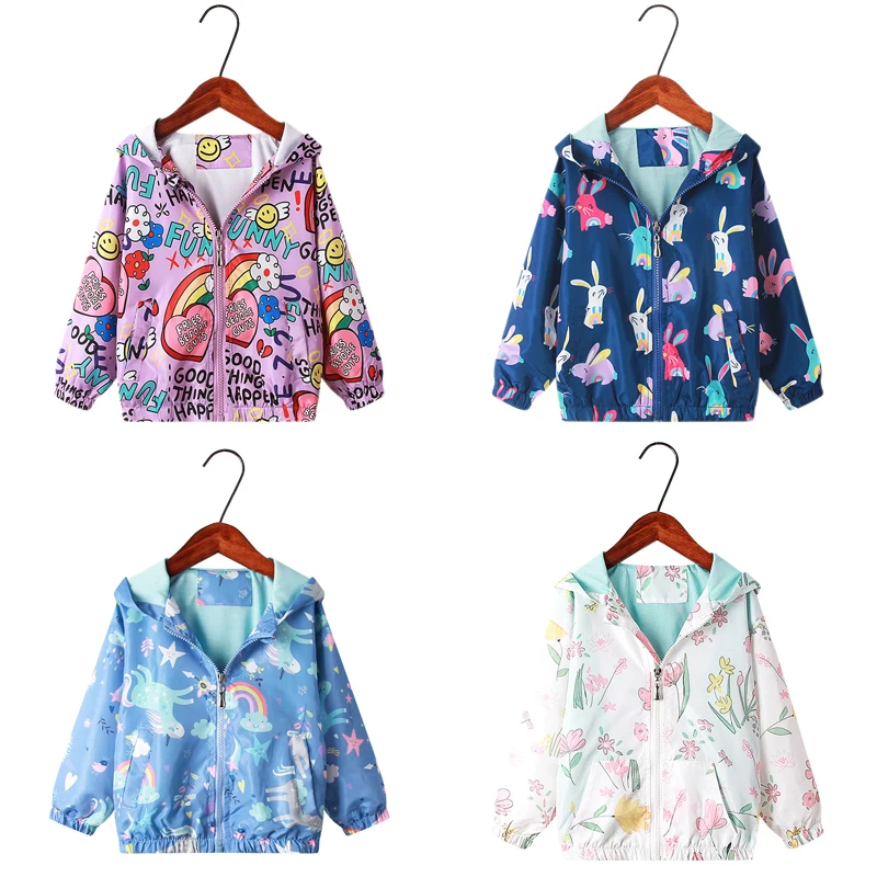 New Cartoon Jackets for Boys Spring Girls Fashion Coats Autumn Children Clothes Kids Casual Zipper Outerwear 2-9 Years Baby