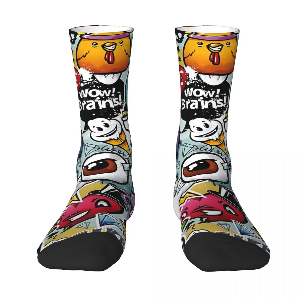 Grafitti Socks Hip Hop Retro Men's Socks Unisex 3D Printed Funny Sock Gift